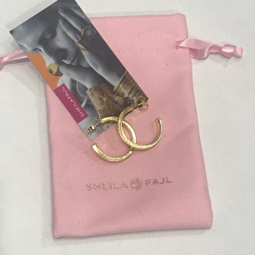Matte Gold Small Hoops